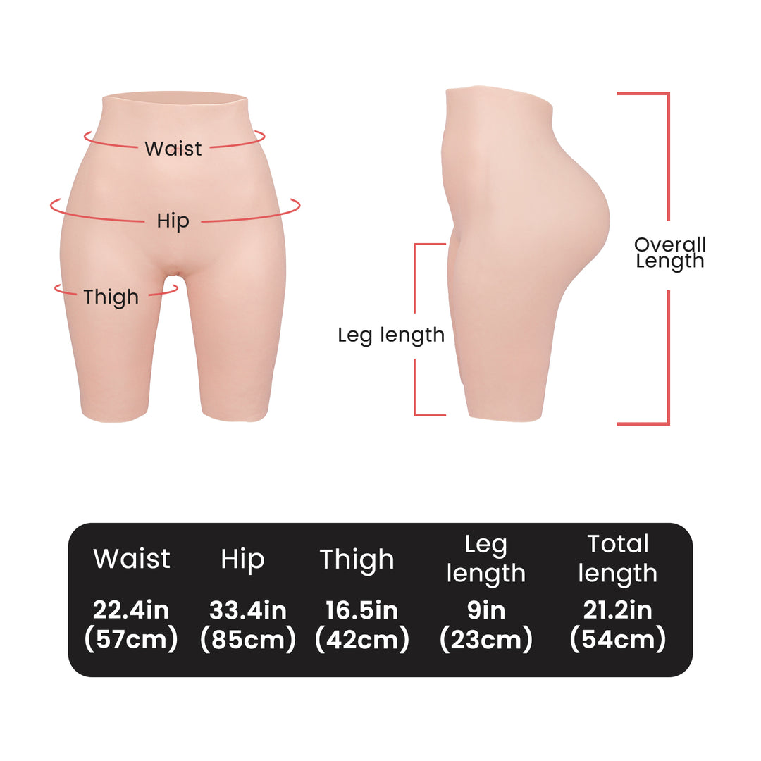 Half Length Silicone Hip Enhancer Vaginal Pants