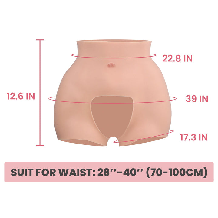 Realzador de cadera con entrepierna abierta