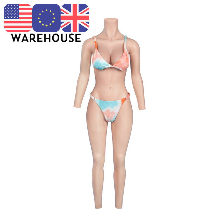 C Cup Ankle-length Bodysuit with Sleeves