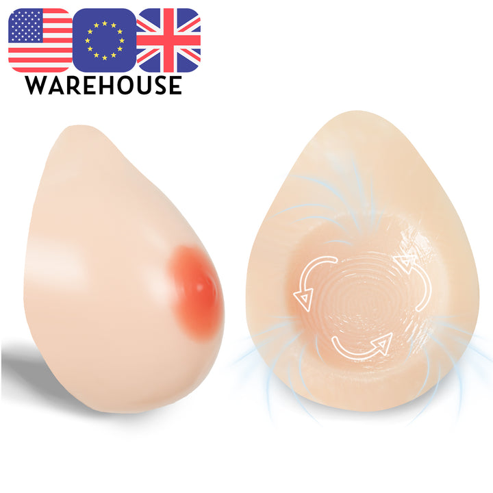One Pair Adhesive Sticky Silicone Breast Forms for Mastectomy