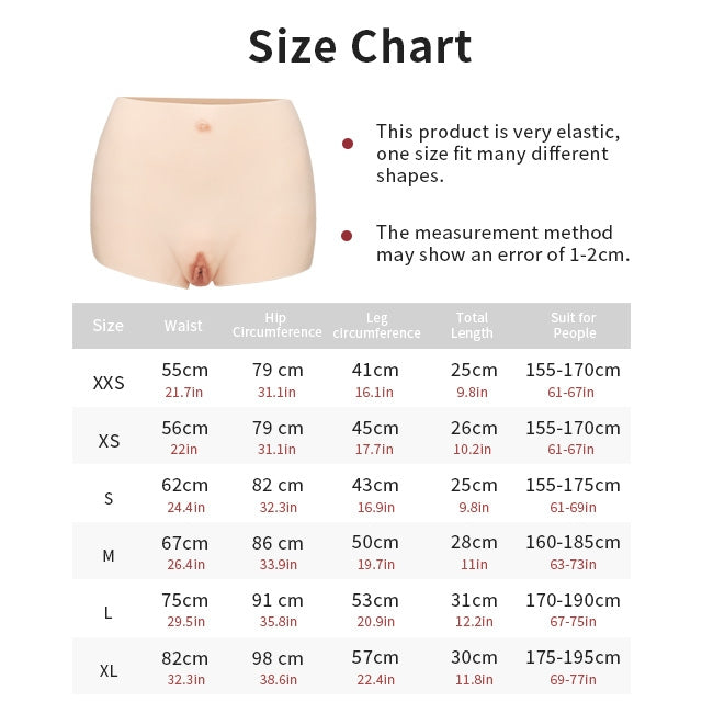 Calzoncillos Vaginales de Silicona Boxer 1G