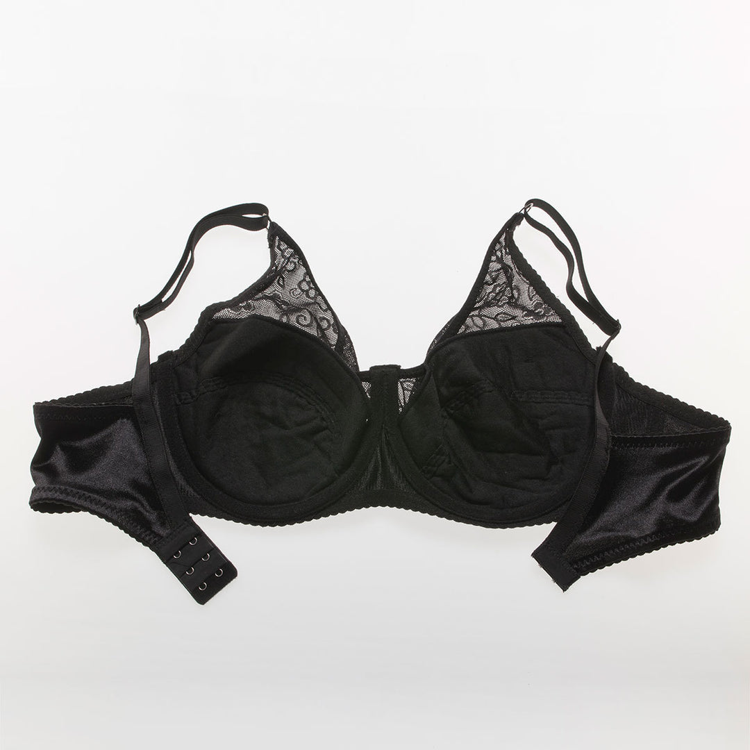 Formas de mama de silicona en forma de lágrima con sujetador de bolsillo negro