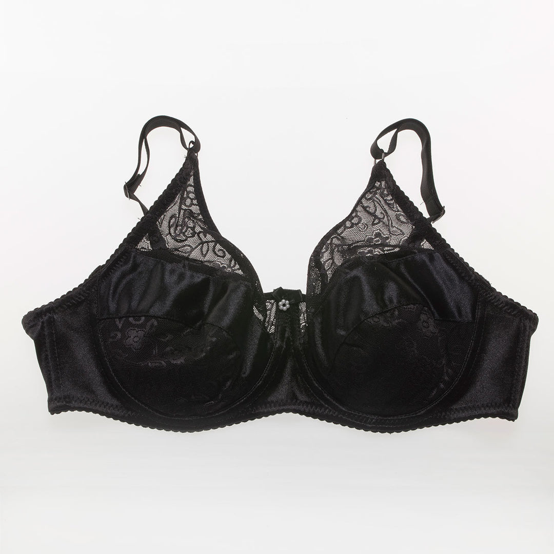 Formas de mama de silicona en forma de lágrima con sujetador de bolsillo negro