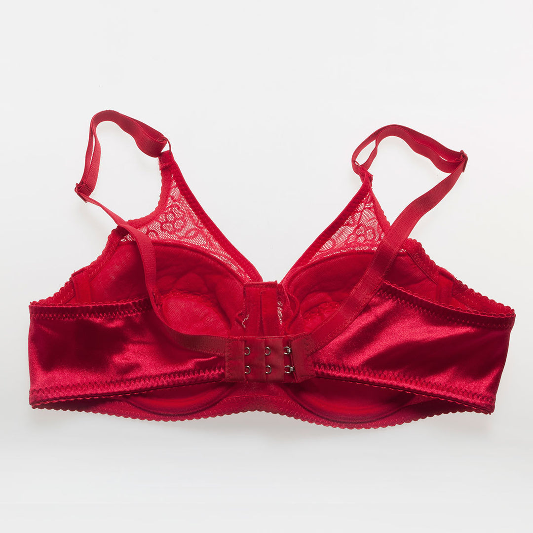 Formas de mama de silicona en forma de lágrima con sujetador de bolsillo rojo