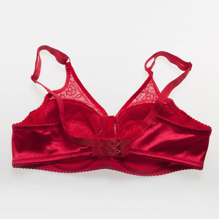 Formas de mama de silicona en forma de lágrima con sujetador de bolsillo rojo