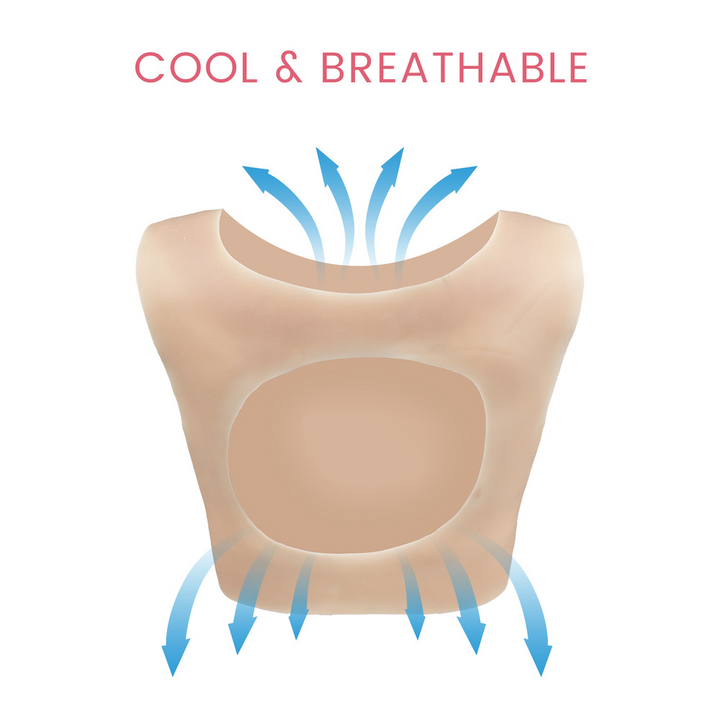 B-G Cup Hollow Back Silicone Breast Plate