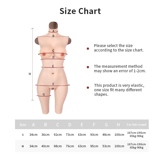 Body de silicona de media longitud DG Cup 4G