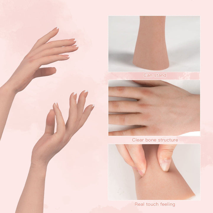 Minaky Silicone Female Mannequin Life Size Hand Sketch Nail Art at only $99.99