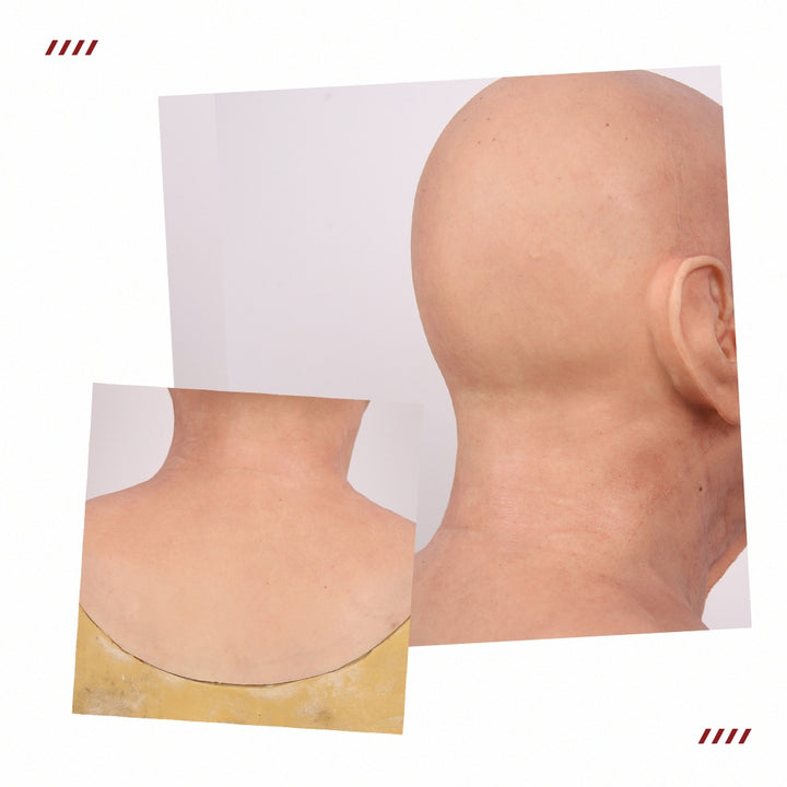 Máscara de cabeza de anciano de silicona Dees