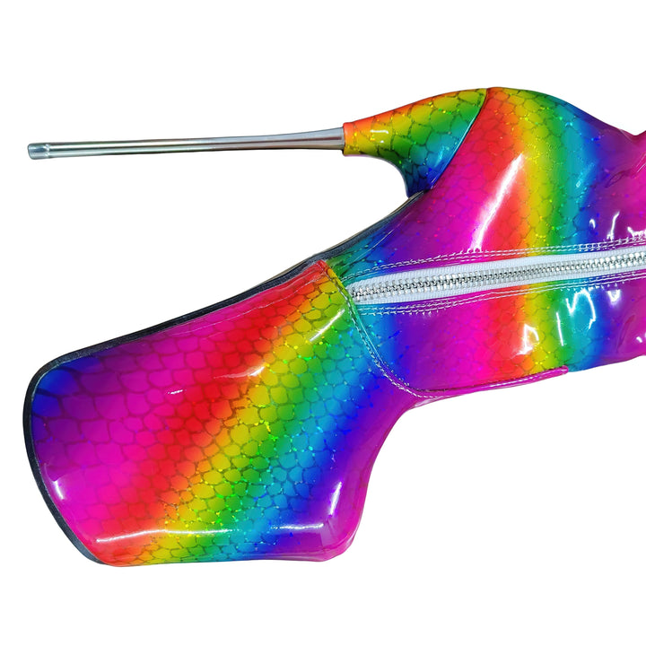 Rainbow 7.5 en bota de tacón súper alto