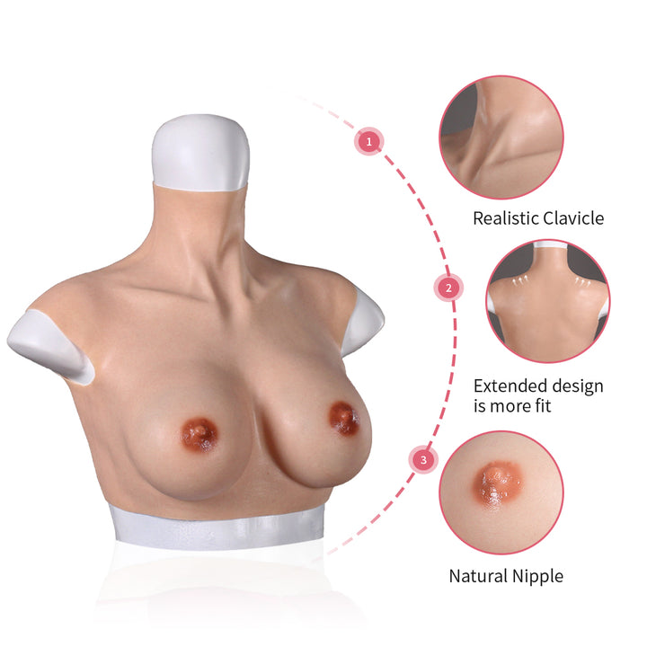 Pechos grandes de silicona, copas de la talla B a la G