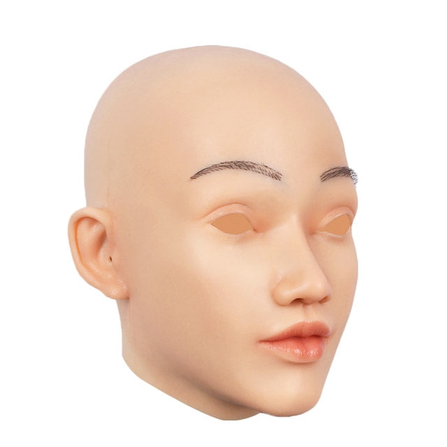 Máscara de cabeza femenina de silicona Elsa 1G