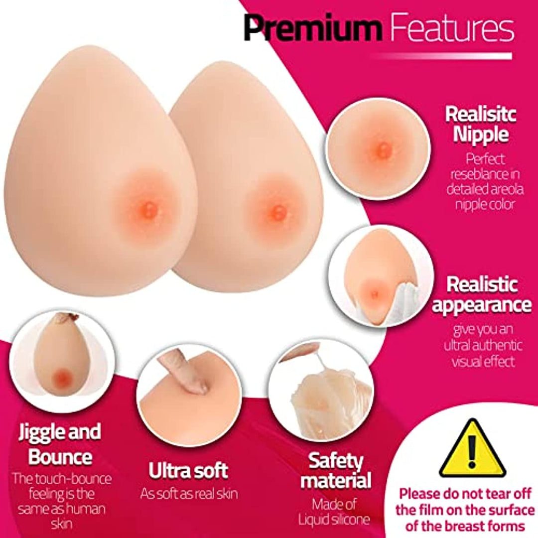 Formas mamarias de silicona de un par para mastectomía