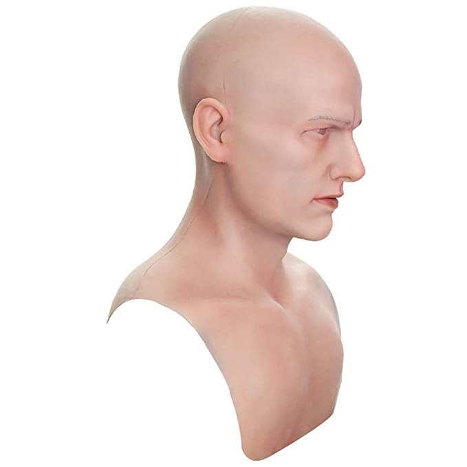 Máscara de cabeza masculina de silicona Bell